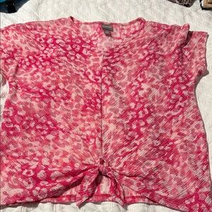 Chico's Vibrant Pink Tie-Front Blouse